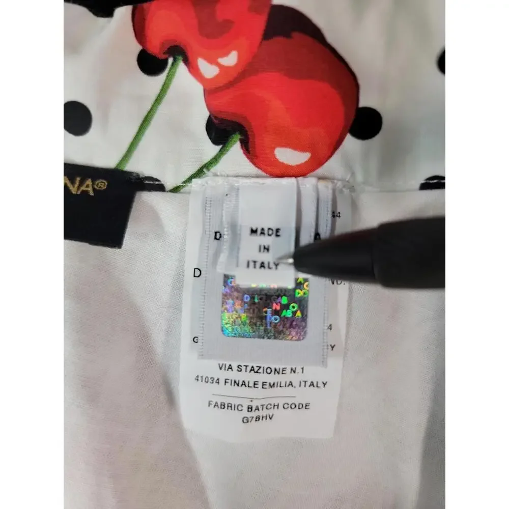 Dolce & Gabbana Polka-Dot Cherries Collegiate Tiered Size 9/10 Ladies Skirt #11 - Picture 6 of 16